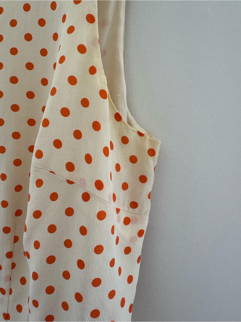 Moulinette Soeurs Midi Dress with Orange Polka Dots - Picture 5 of 6